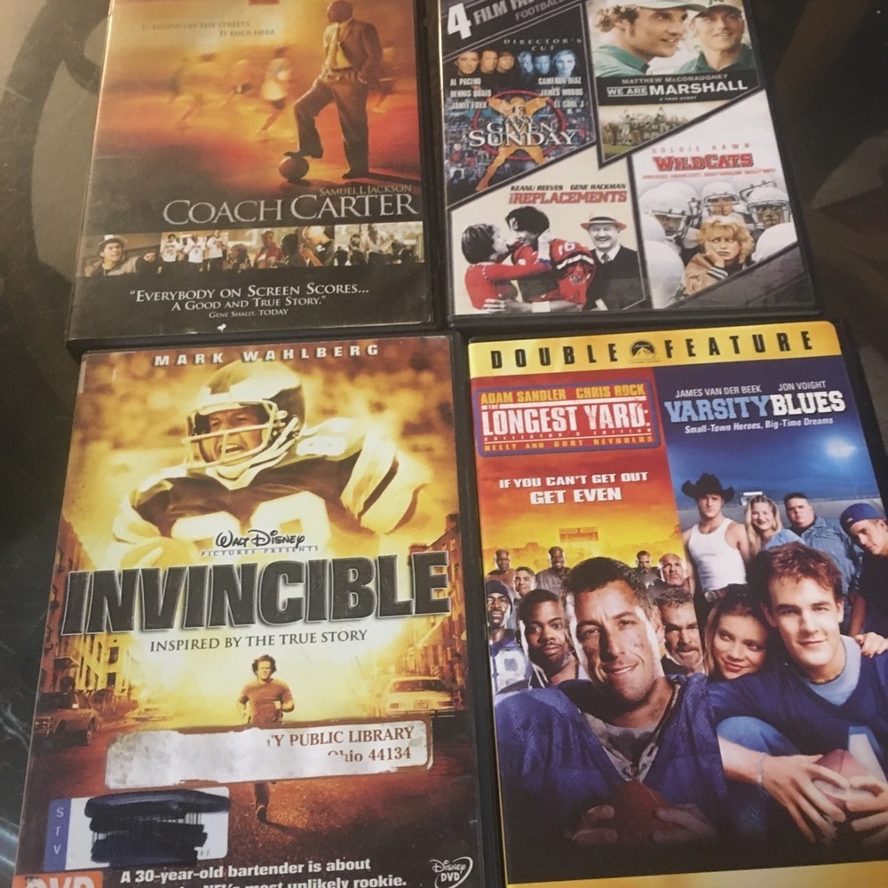 PREOWNED wear and tear 4 dvd sports bundle